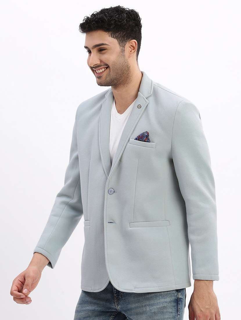 men solid long sleeve single breasted blazer - 22037962 -  Standard Image - 1