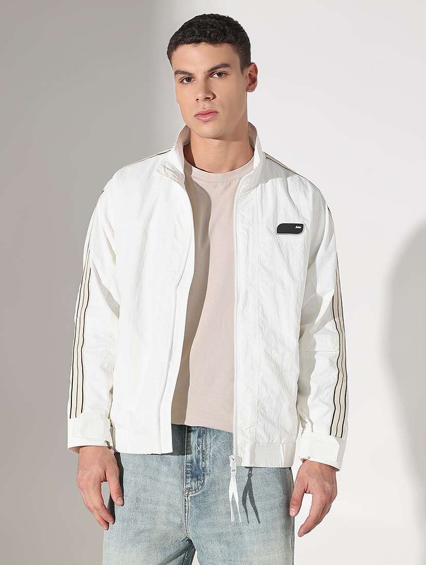 men soldi stand collar long sleeve bomber jacket - 22037985 -  Standard Image - 1