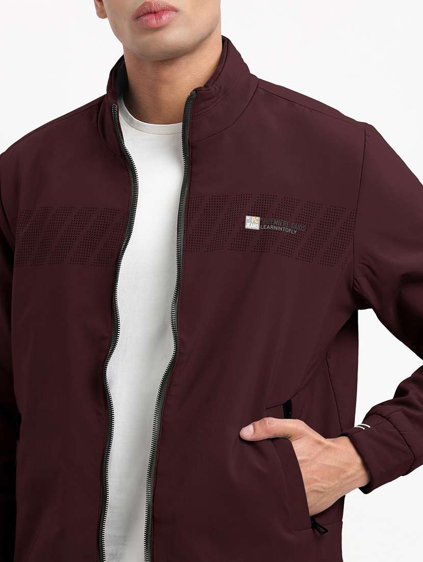 men solid long sleeve bomber jacket - 22037994 -  Standard Image - 4