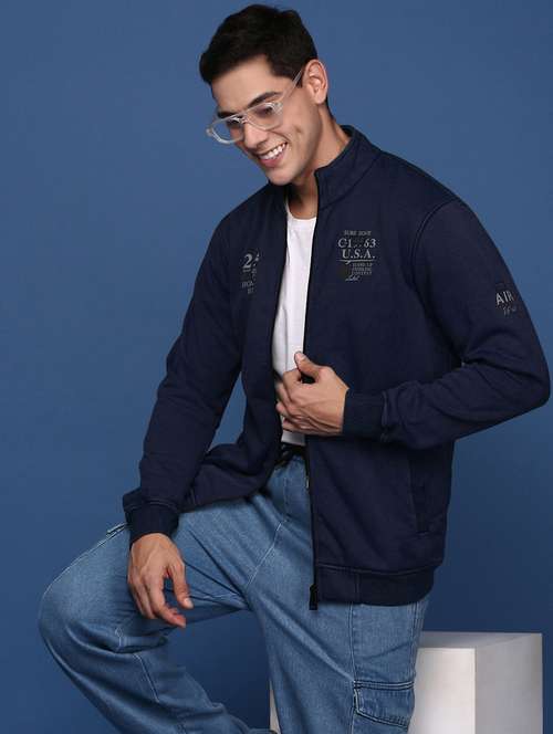 men solid stand collar long sleeve casual jacket - 22037995 -  Standard Image - 0