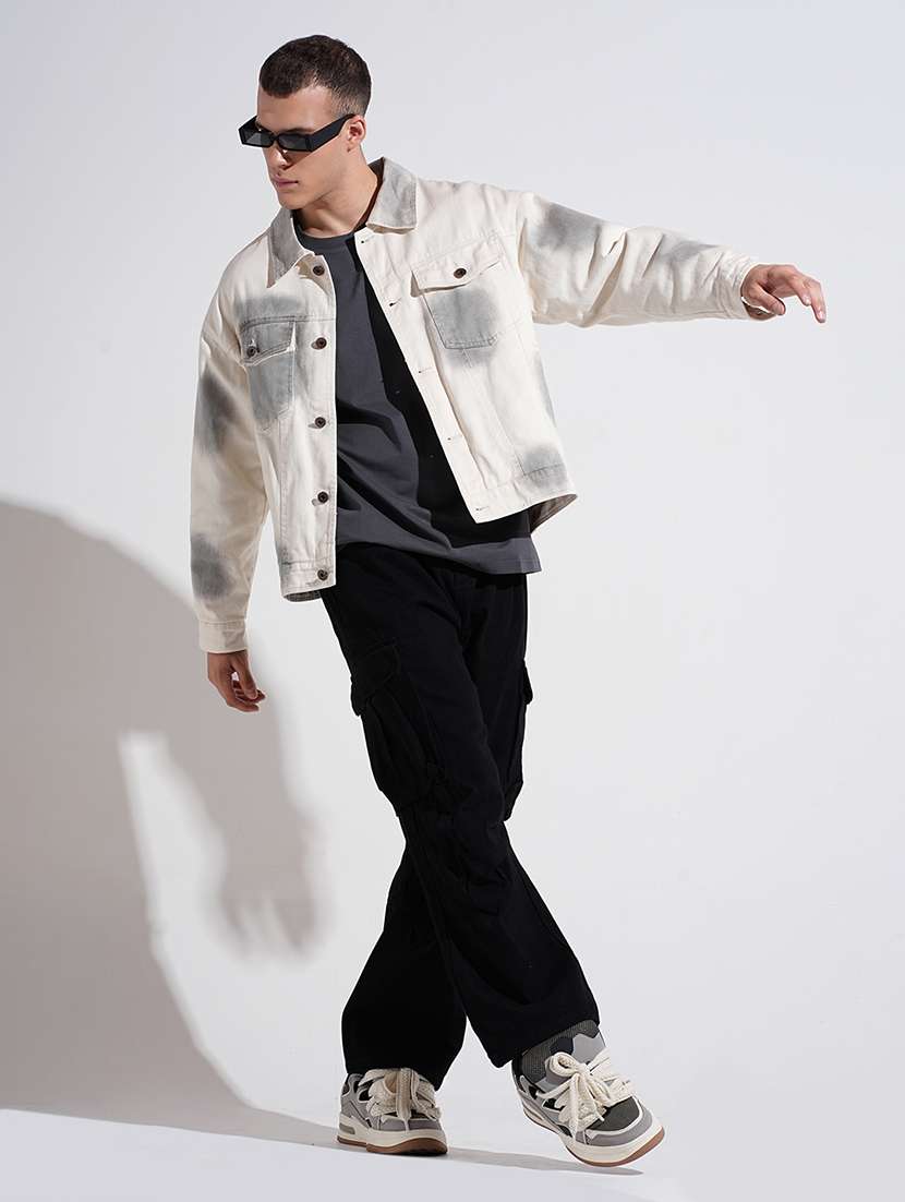 men collared long sleeve denim jacket - 22038000 - Standard Image - 6