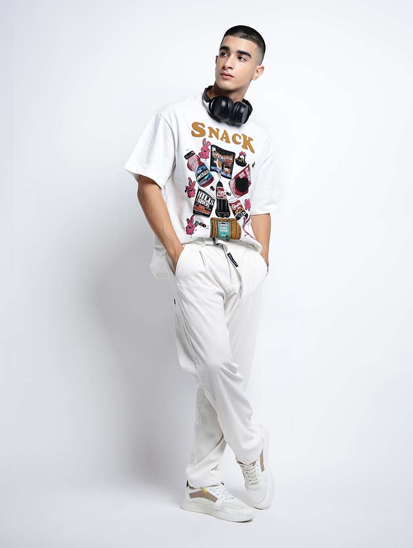 men solid mid rise corduroy casual trouser - 22038015 -  Standard Image - 4