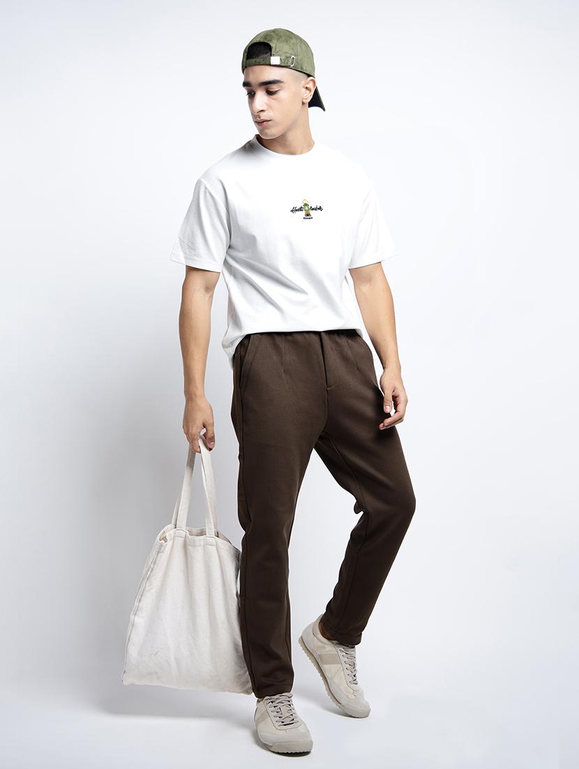 men solid mid rise slim fit chinos - 22038036 - Standard Image - 4