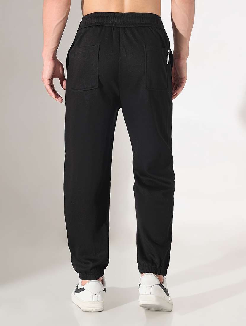 men solid mid rise relaxed fit track pant - 22038050 -  Standard Image - 4