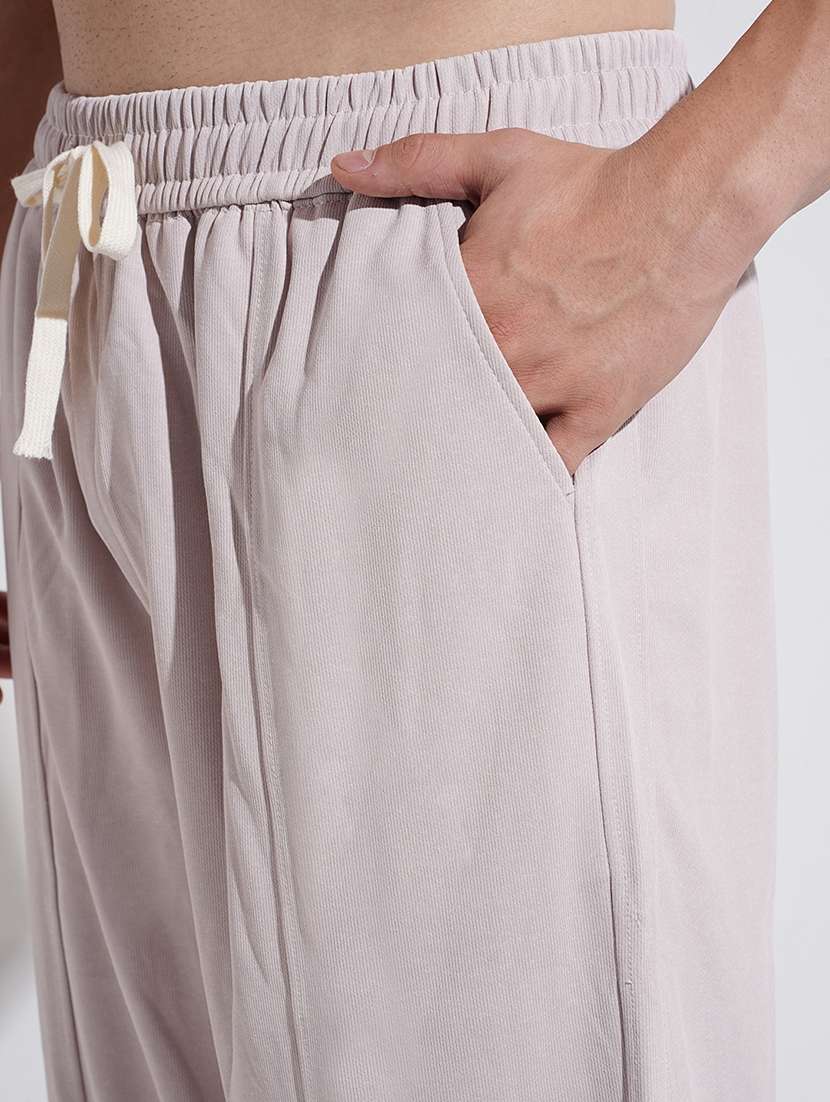 men solid mid rise relaxed fit track pants - 22038057 -  Standard Image - 6