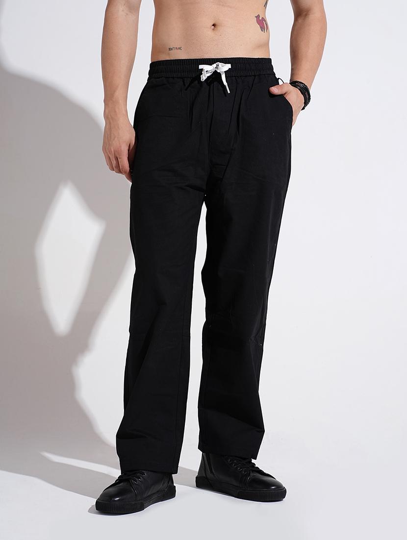men solid mid rise relaxed fit trouser - 22038060 - Standard Image - 1