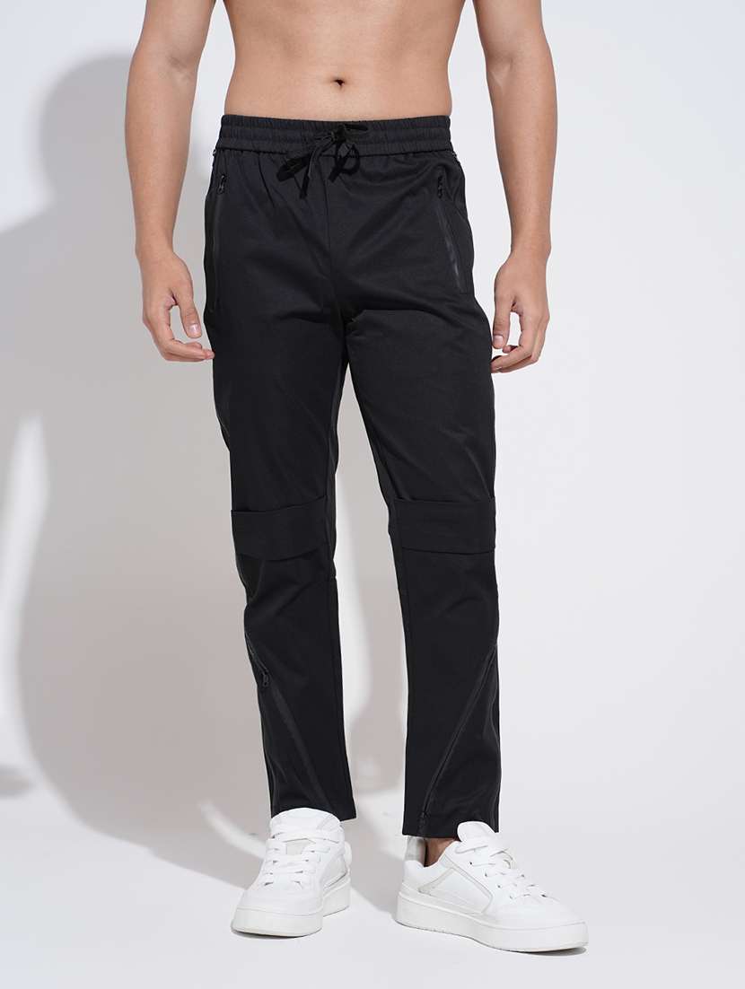 men solid low rise regular fit track pant - 22038075 -  Standard Image - 4