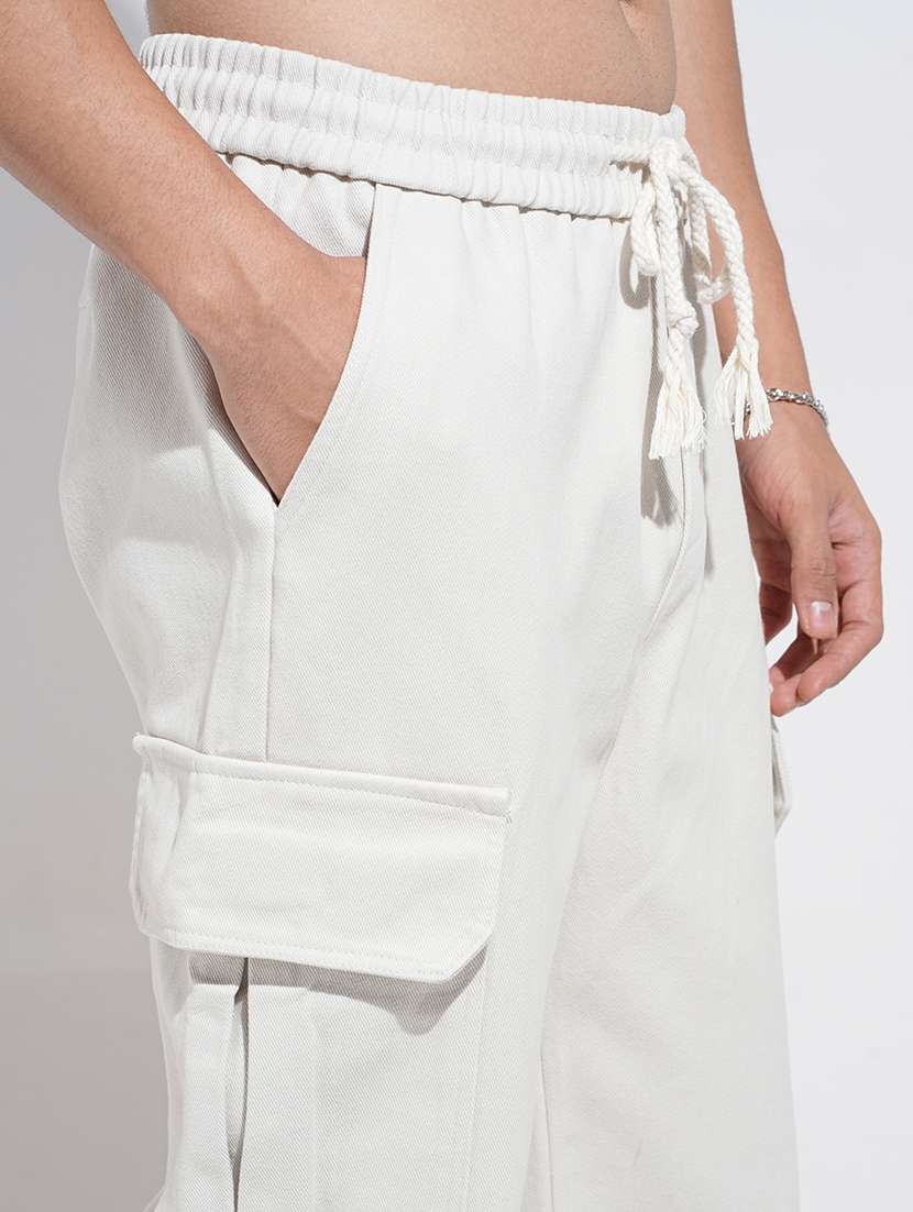 men solid low rise relaxed fit cargo - 22038078 -  Standard Image - 4