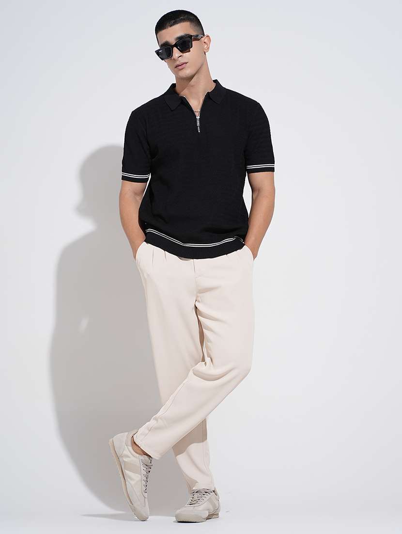 men solid low rise straight fit trouser  - 22038087 -  Standard Image - 4