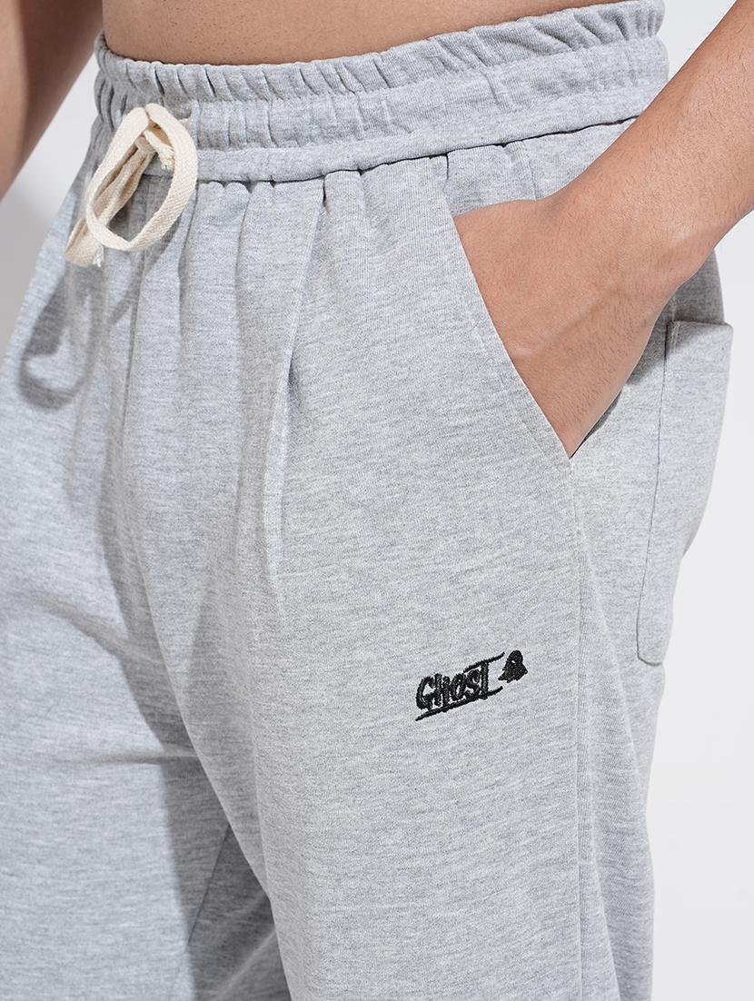 men grey solid mid rise relaxed fit track pant - 22038089 - Standard Image - 6