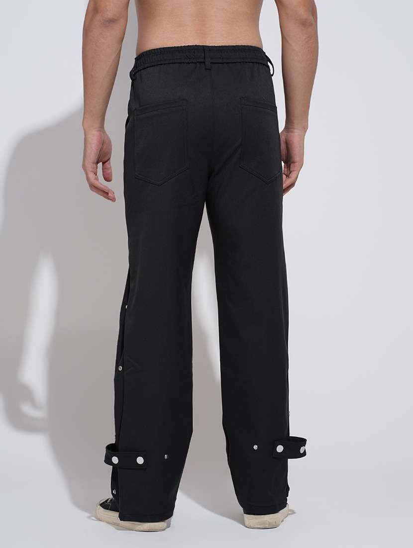 men solid low rise straight fit trouser - 22038093 - Standard Image - 4