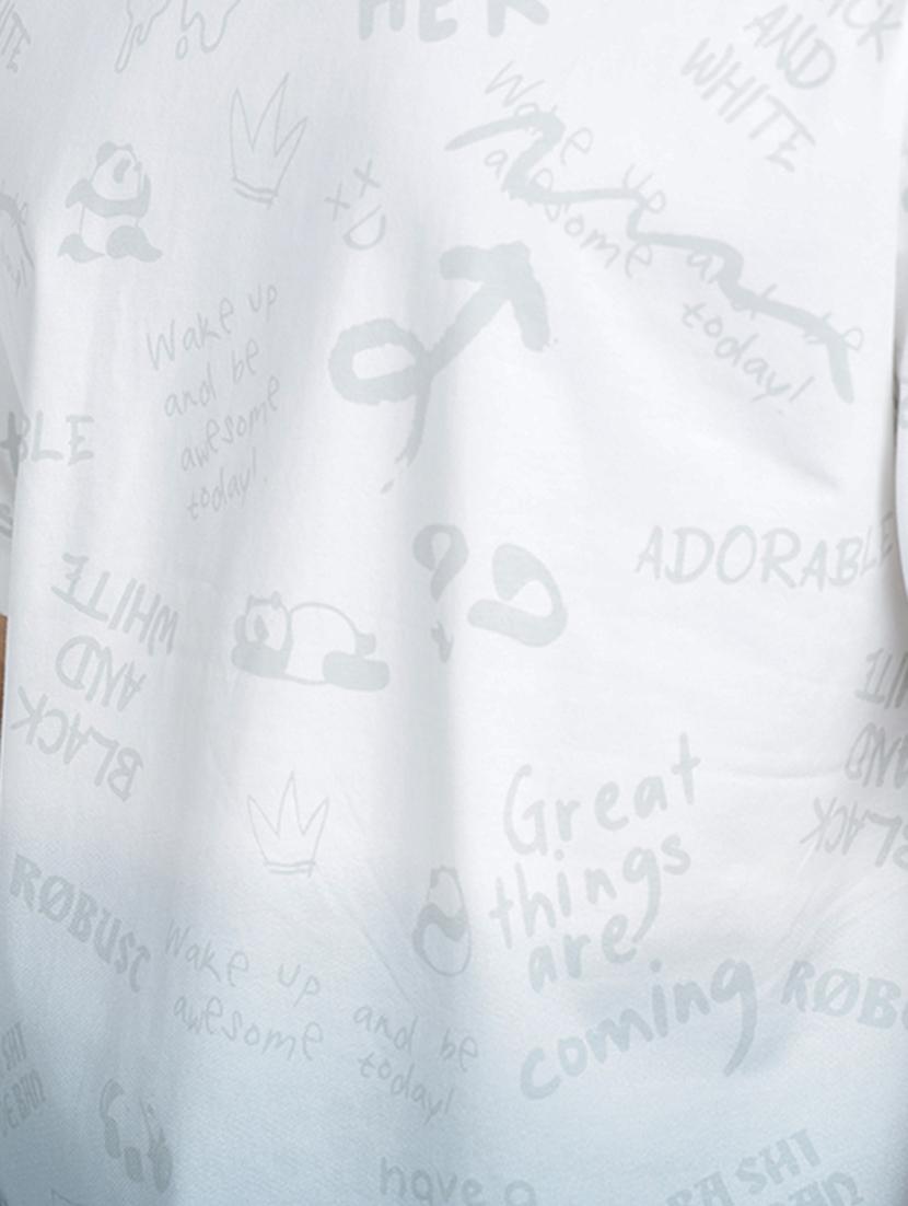 men printed short sleeve oversized t-shirt - 22038099 - Standard Image - 4