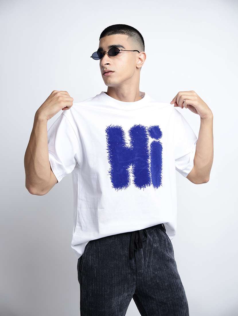 men printed short sleeve oversized t-shirt