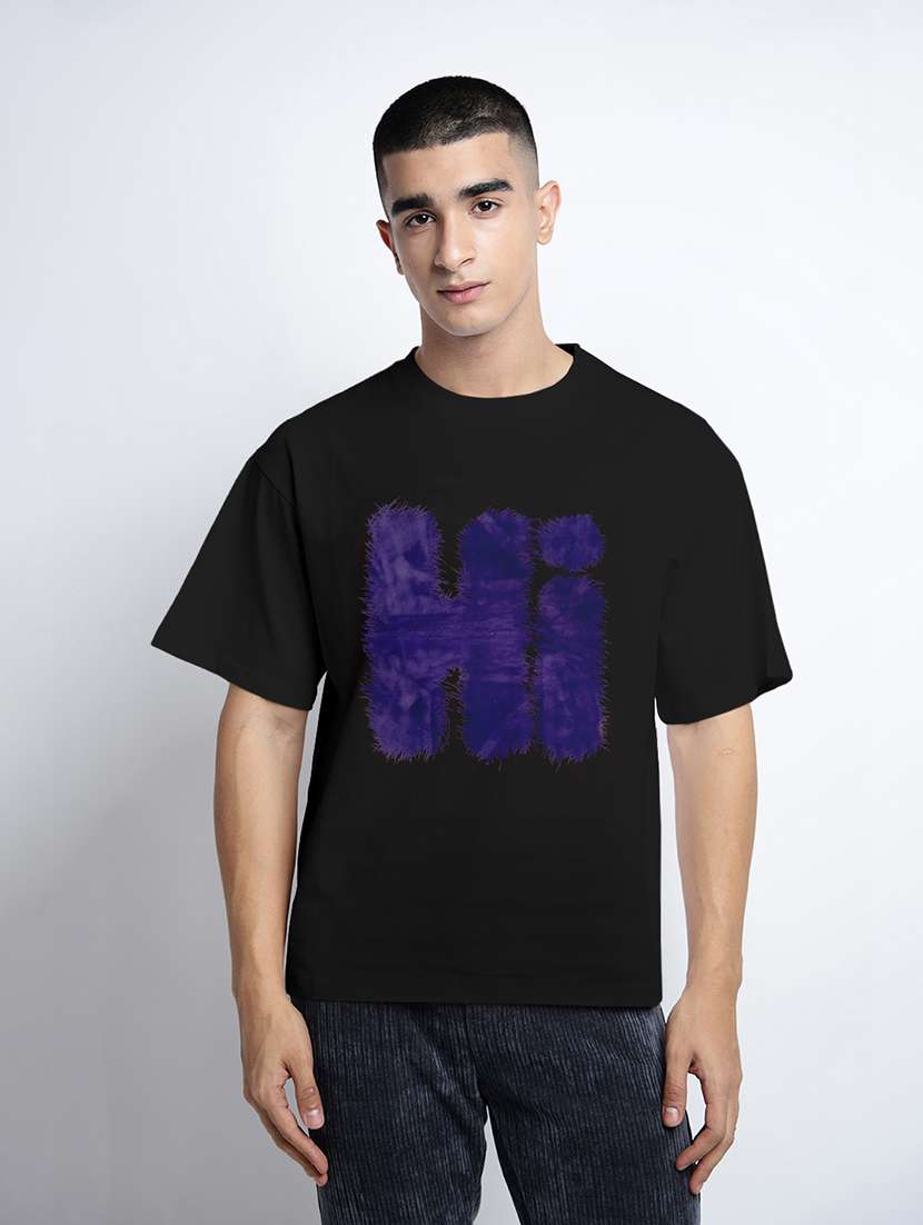 Men Printed Short Sleeve Oversized T-shirt - 22038104 -  Standard Image - 1