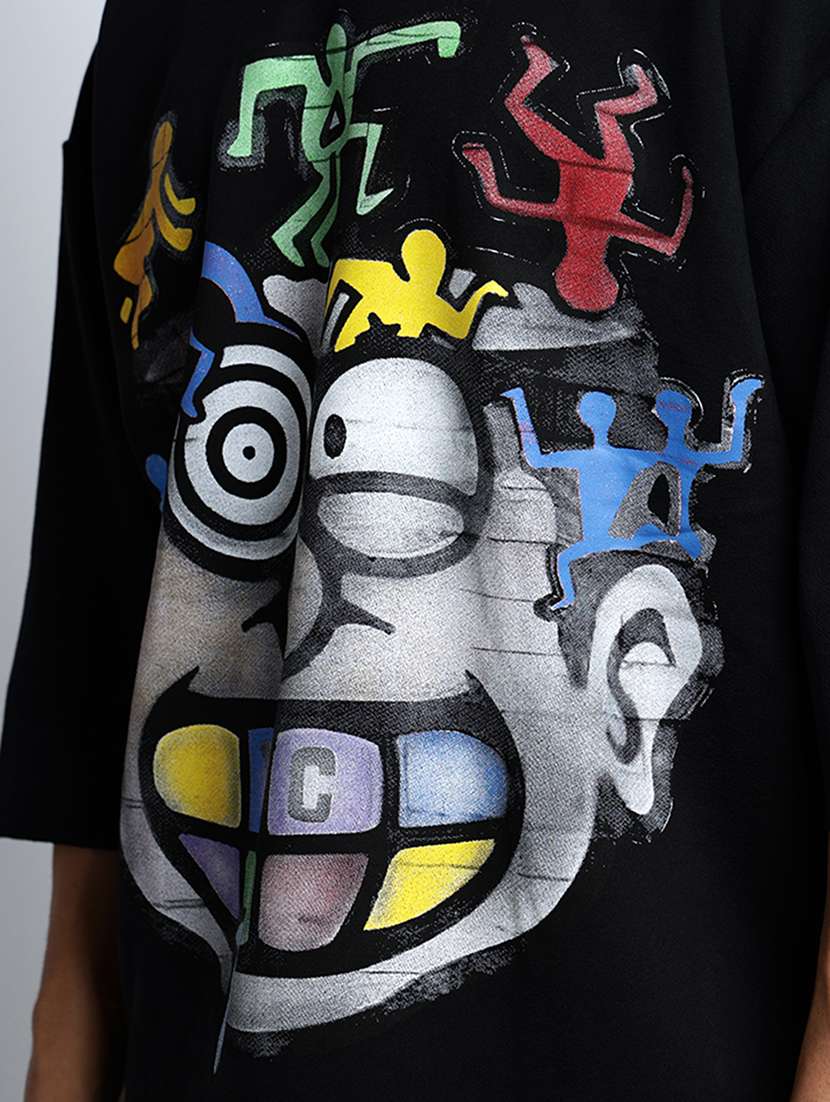 men printed short sleeve oversized t-shirt - 22038107 -  Standard Image - 4
