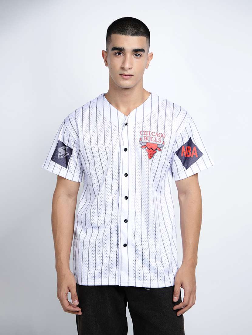 men striped short sleeve v-neck loose fit t-shirt