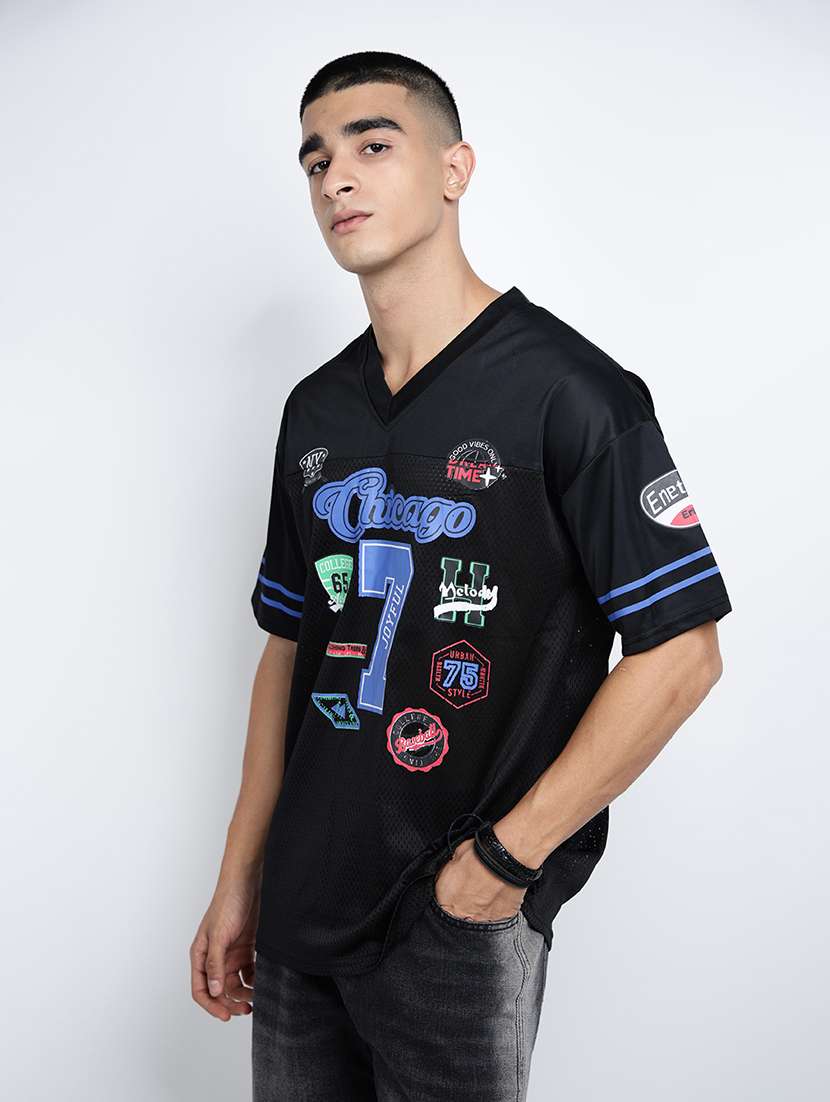 men printed short sleeve oversized t-shirt - 22038112 -  Standard Image - 1