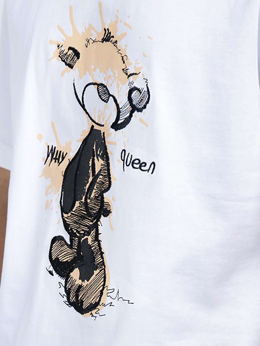 men printed short sleeve loose fit t-shirt - 22038122 -  Standard Image - 4