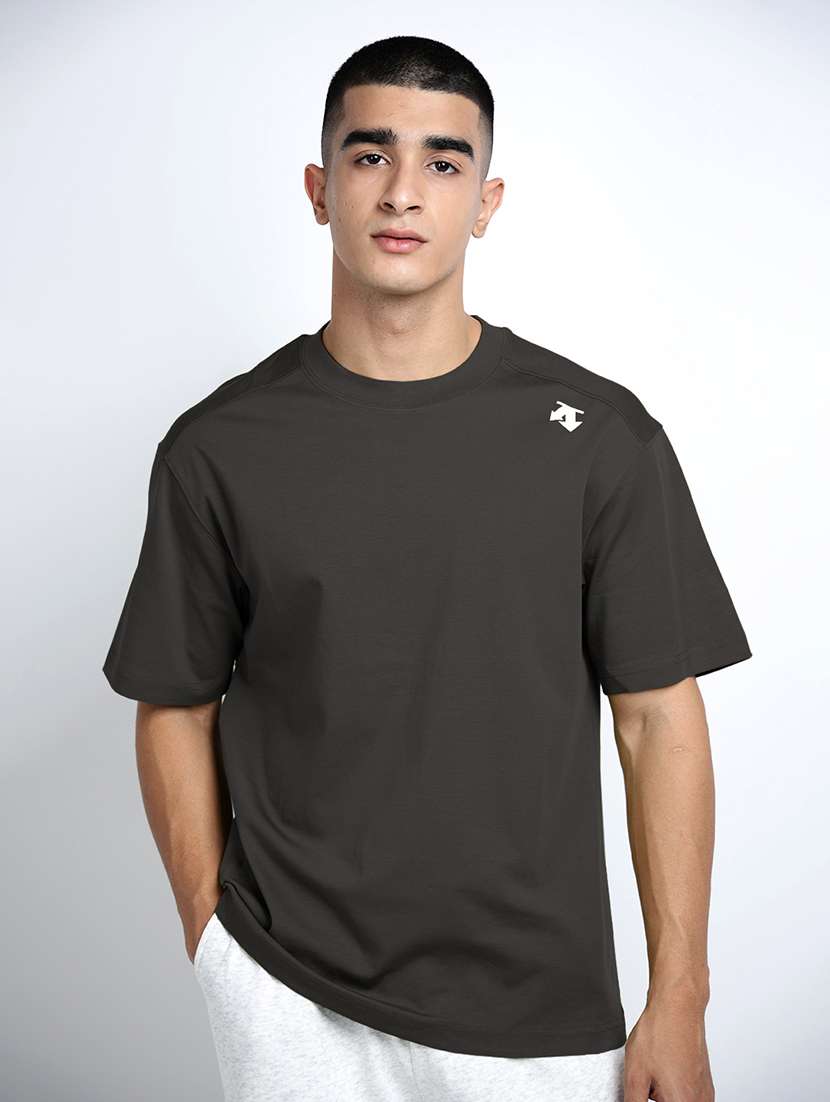 men solid short sleeve loose fit t-shirt - 22038125 -  Standard Image - 1