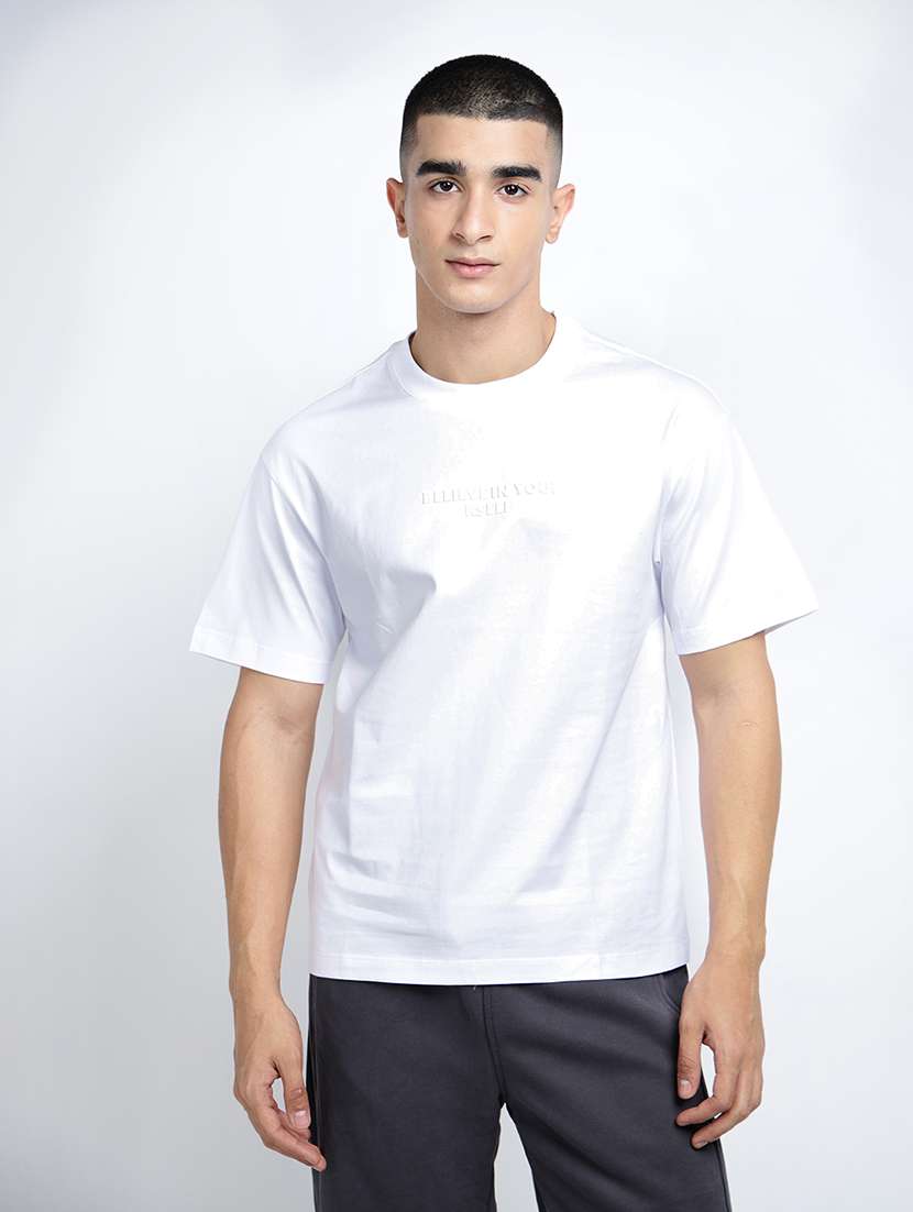 men solid short sleeve loose fit t-shirt - 22038130 -  Standard Image - 1