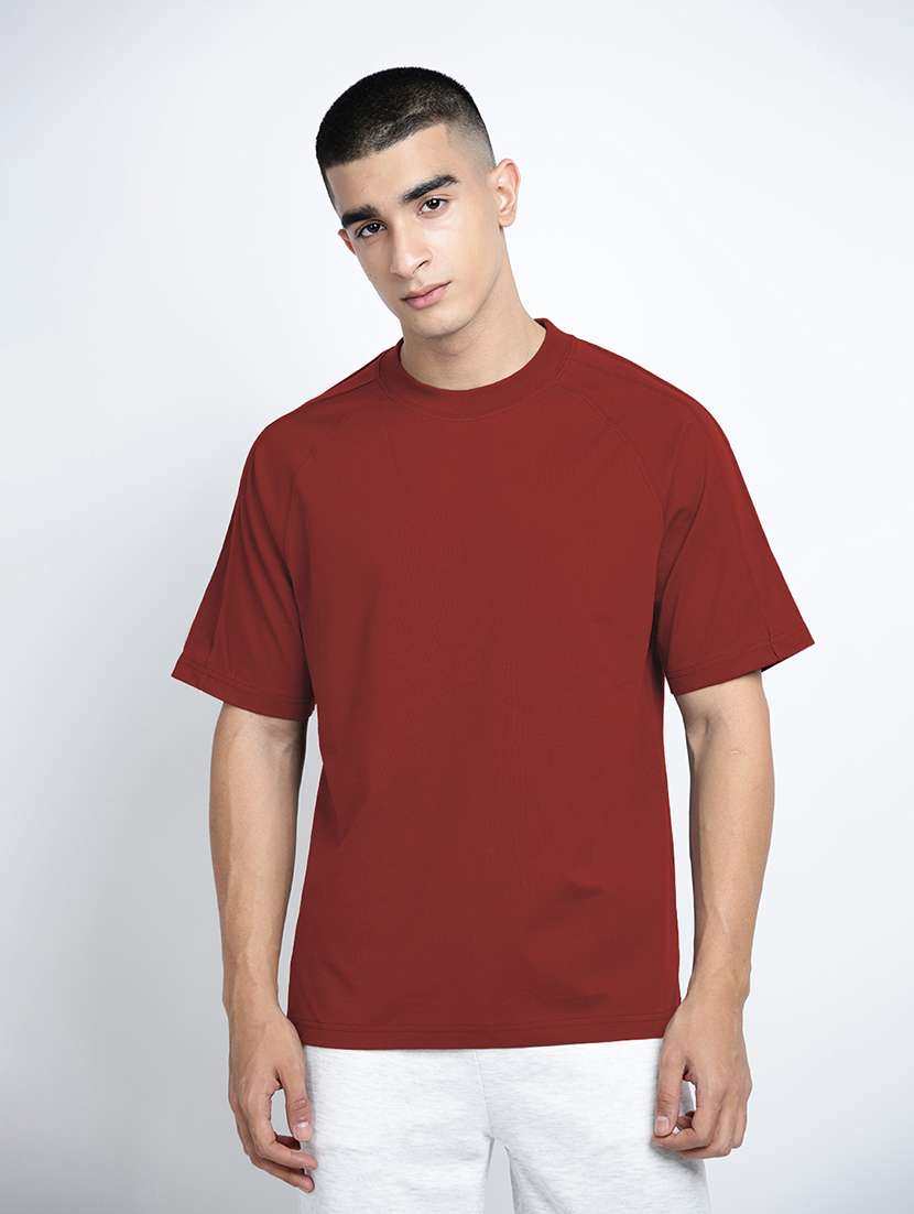 men solid short sleeve oversized t-shirt - 22038140 -  Standard Image - 1