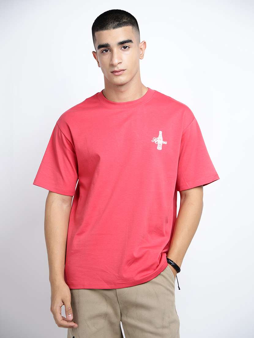 men printed short sleeve oversized t-shirt - 22038144 -  Standard Image - 1