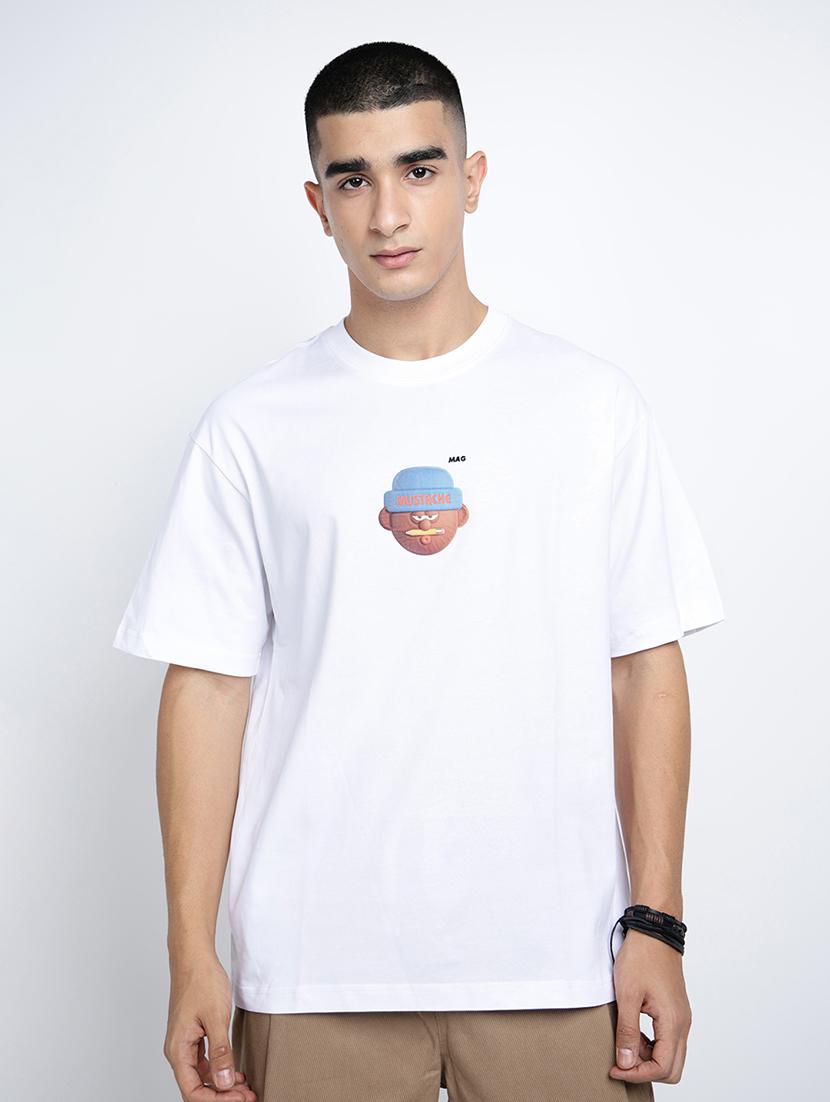 men printed short sleeve oversized t-shirt - 22038145 - Standard Image - 1