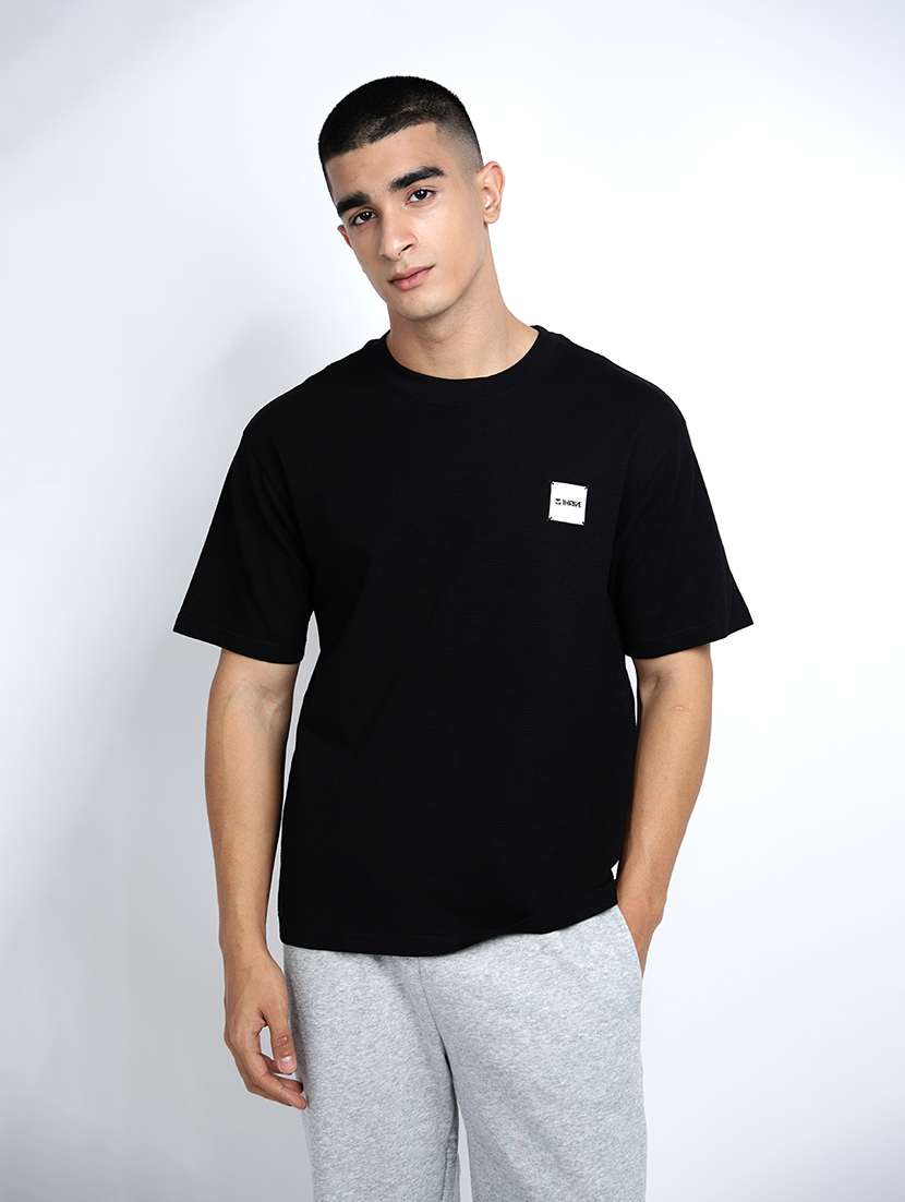 men solid short sleeve oversized t-shirt - 22038149 - Standard Image - 1