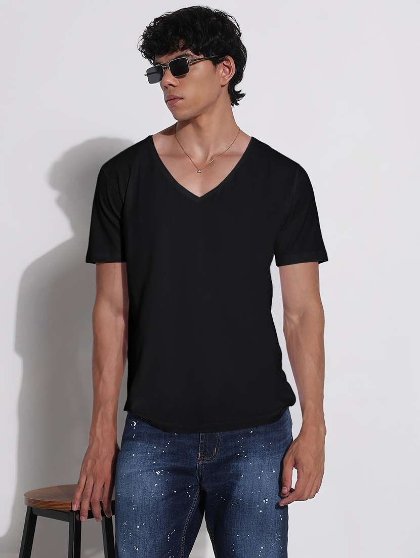 men solid short sleeve slim fit t-shirt - 22038150 -  Standard Image - 1