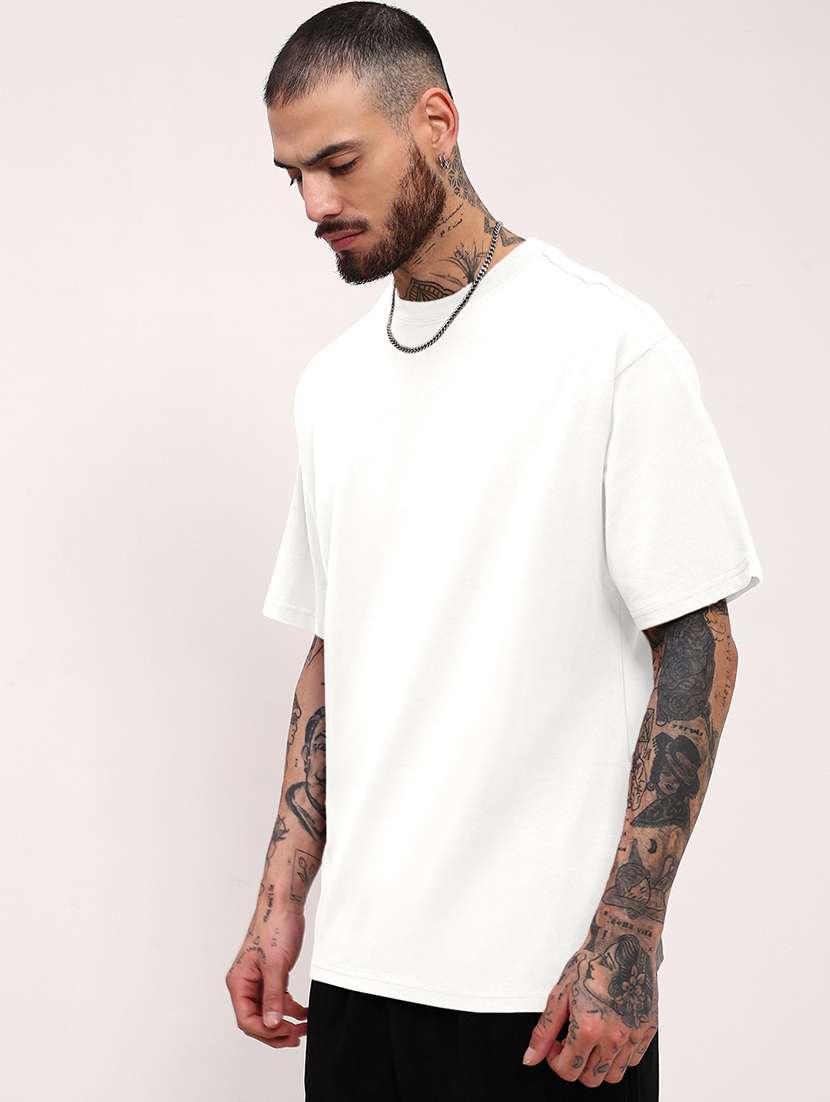 men solid short sleeve oversized t-shirt - 22038152 -  Standard Image - 1