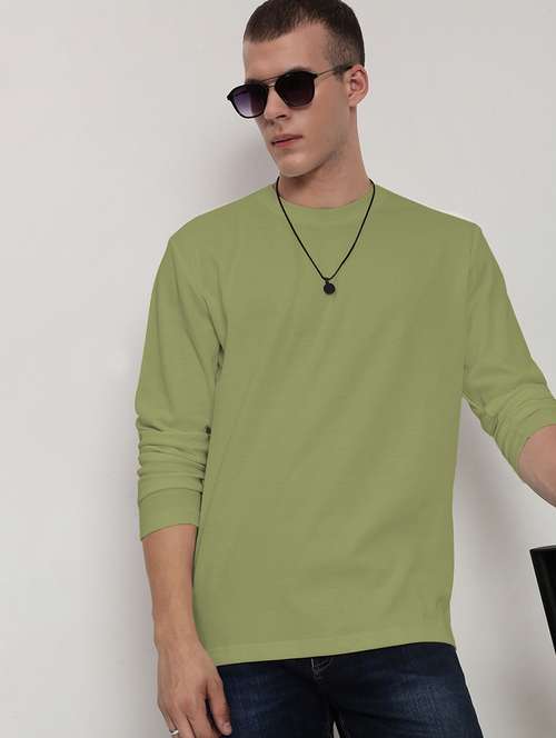 men solid long sleeve regular fit t-shirt - 22038156 -  Standard Image - 0