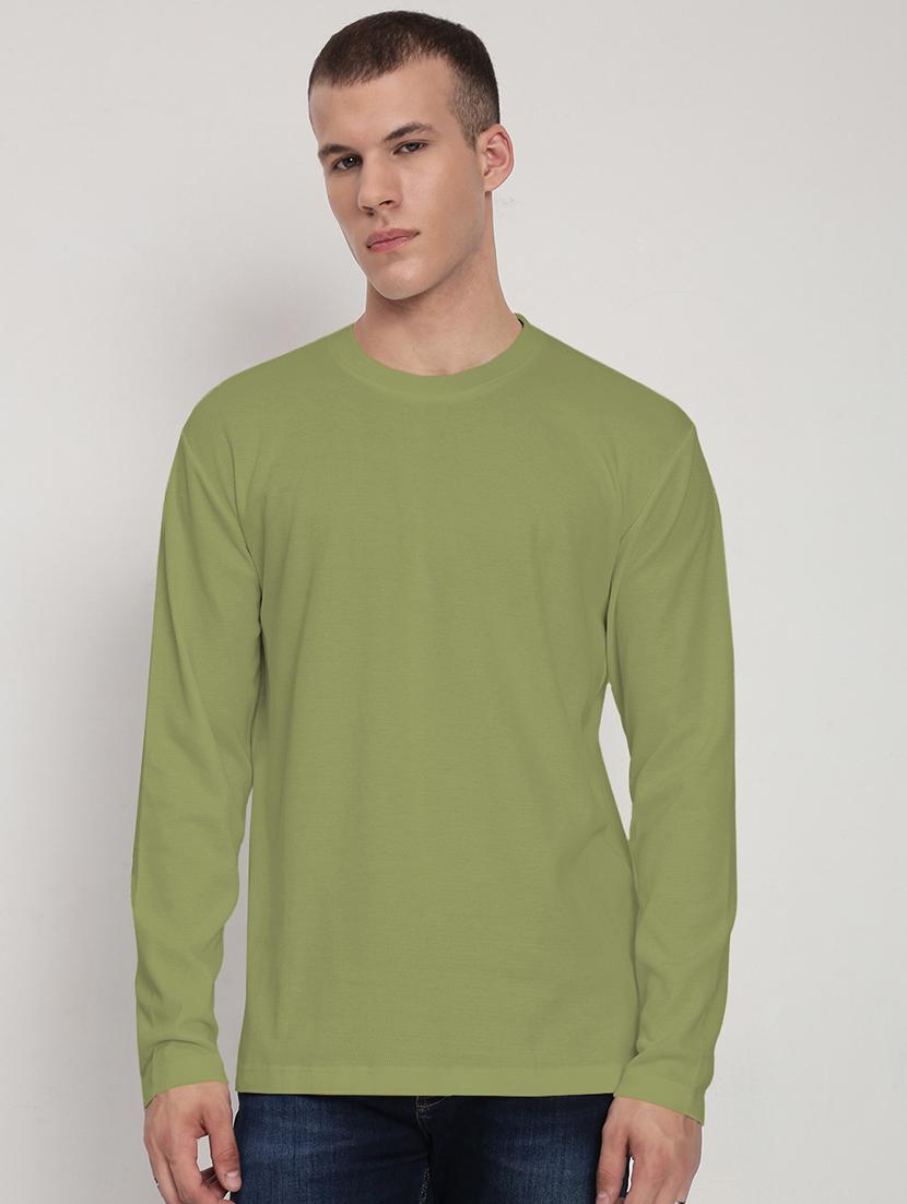 men solid long sleeve regular fit t-shirt - 22038156 - Standard Image - 1