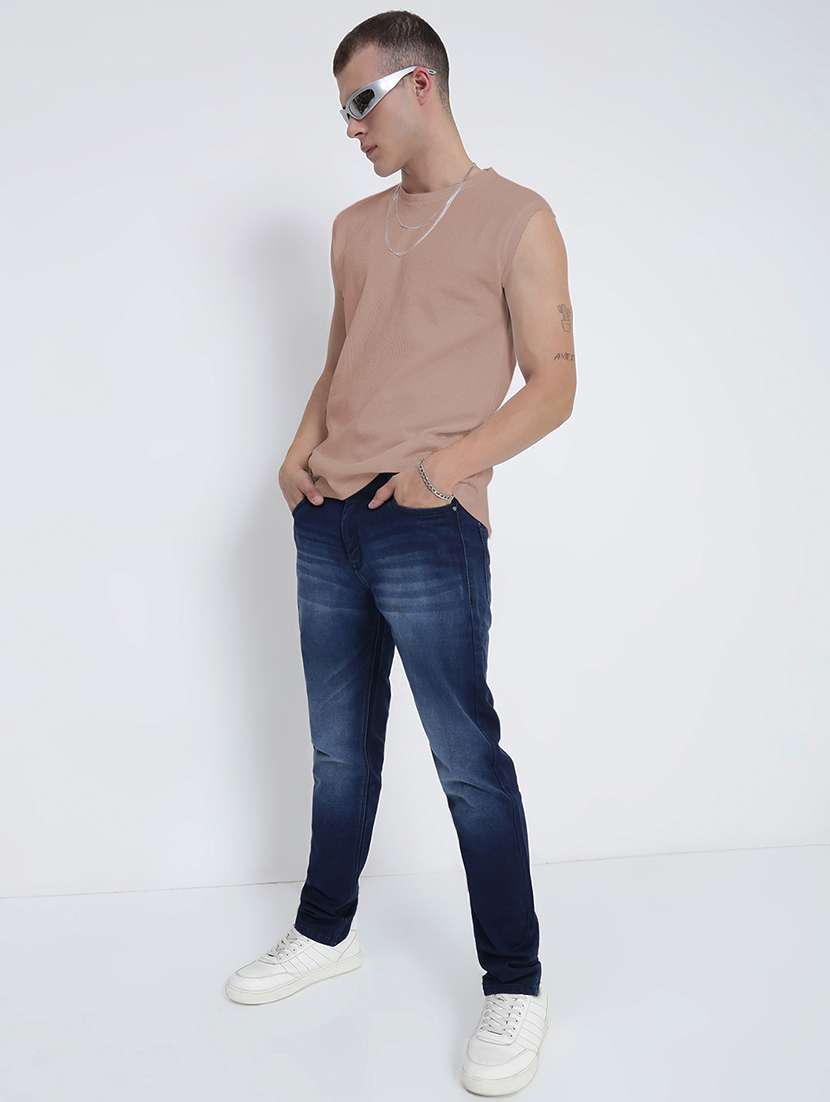 men solid sleeveless regular fit t-shirt - 22038159 -  Standard Image - 4