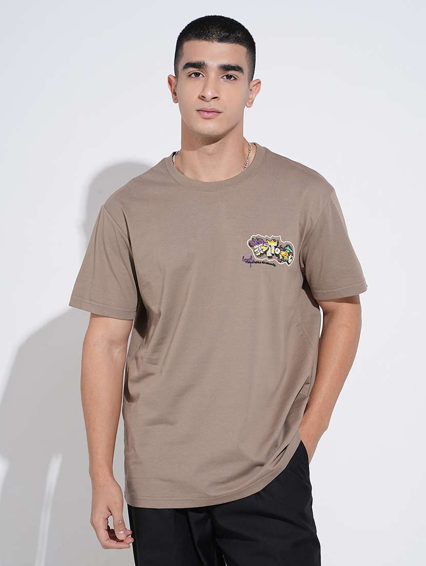 men printed short sleeve oversized t-shirt - 22038164 -  Standard Image - 1