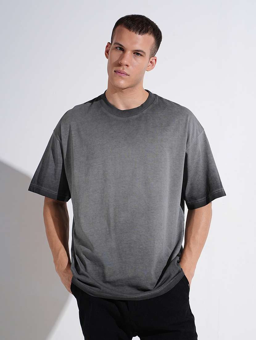 men ombre print short sleeve oversized t-shirt - 22038165 -  Standard Image - 1