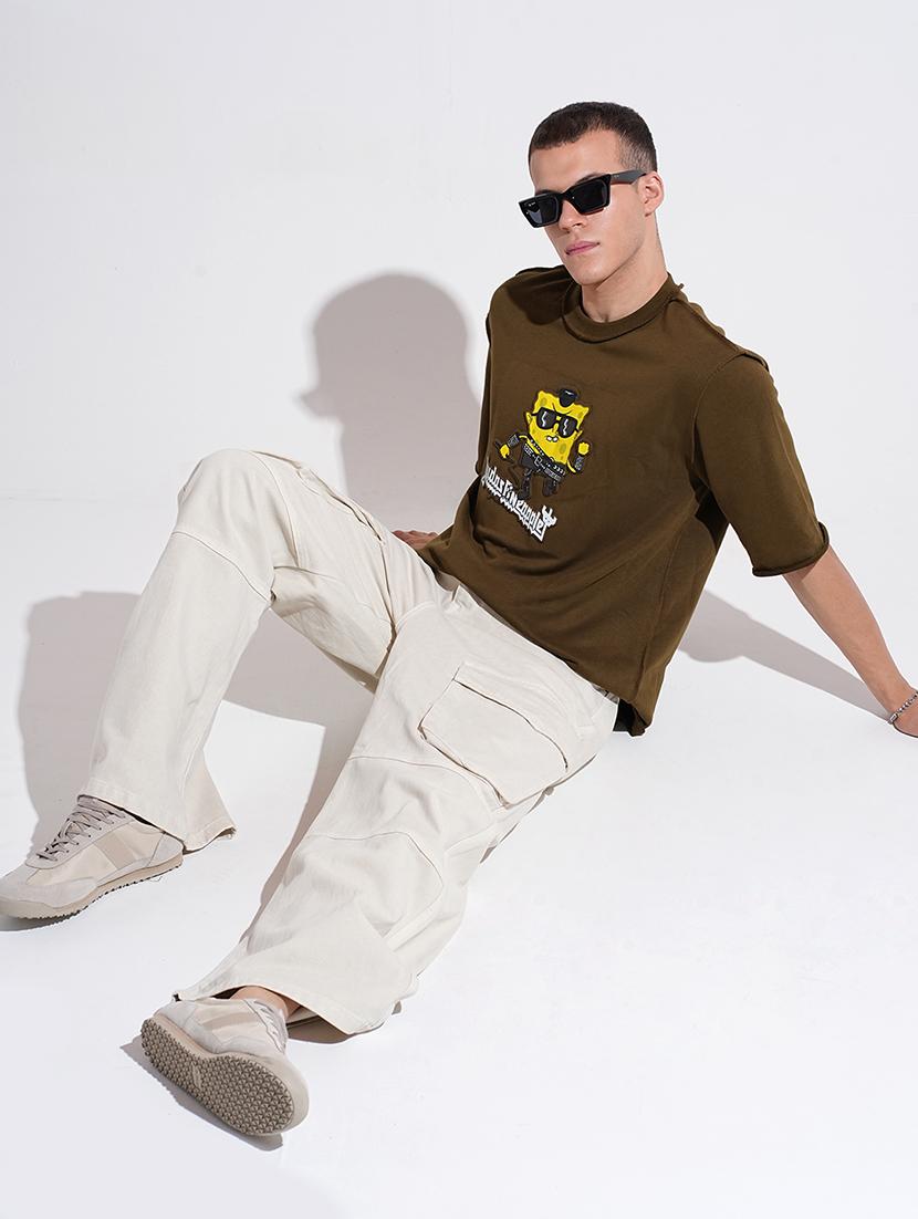 men printed short sleeve oversized t-shirt - 22038167 - Standard Image - 4