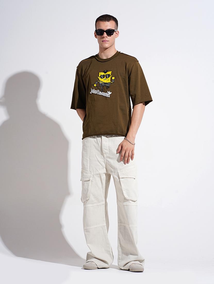 men printed short sleeve oversized t-shirt - 22038167 - Standard Image - 6