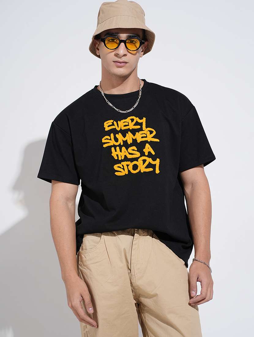 men printed short sleeve oversized t-shirt