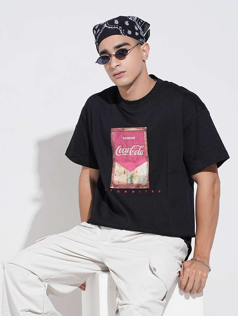 men printed short sleeve oversized t-shirt - 22038174 -  Standard Image - 1