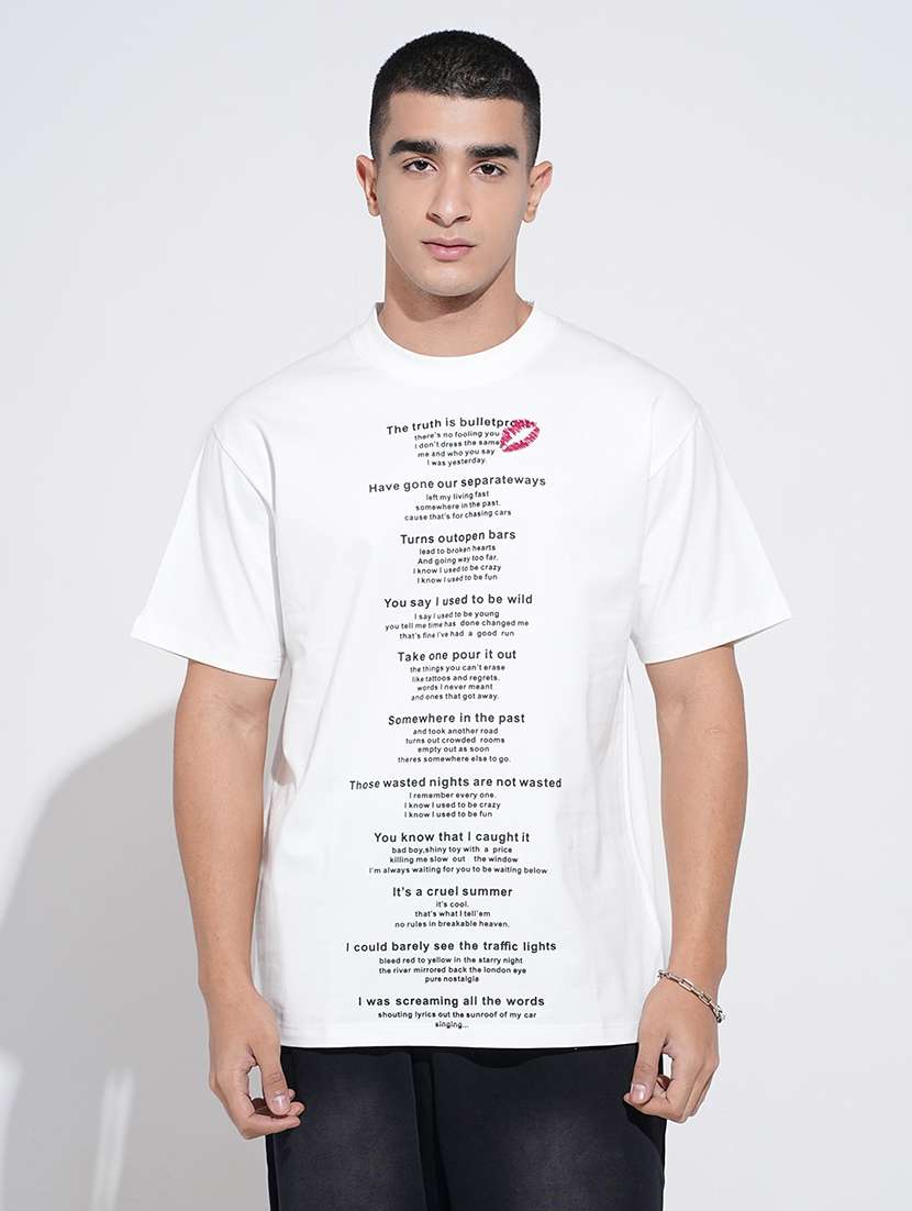 men printed short sleeve loose fit t-shirt - 22038176 -  Standard Image - 1