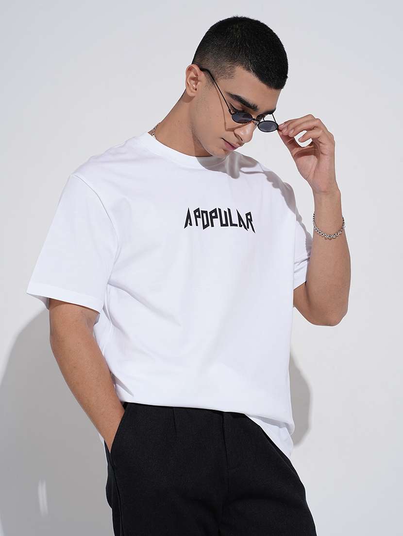 men printed short sleeve oversized t-shirt