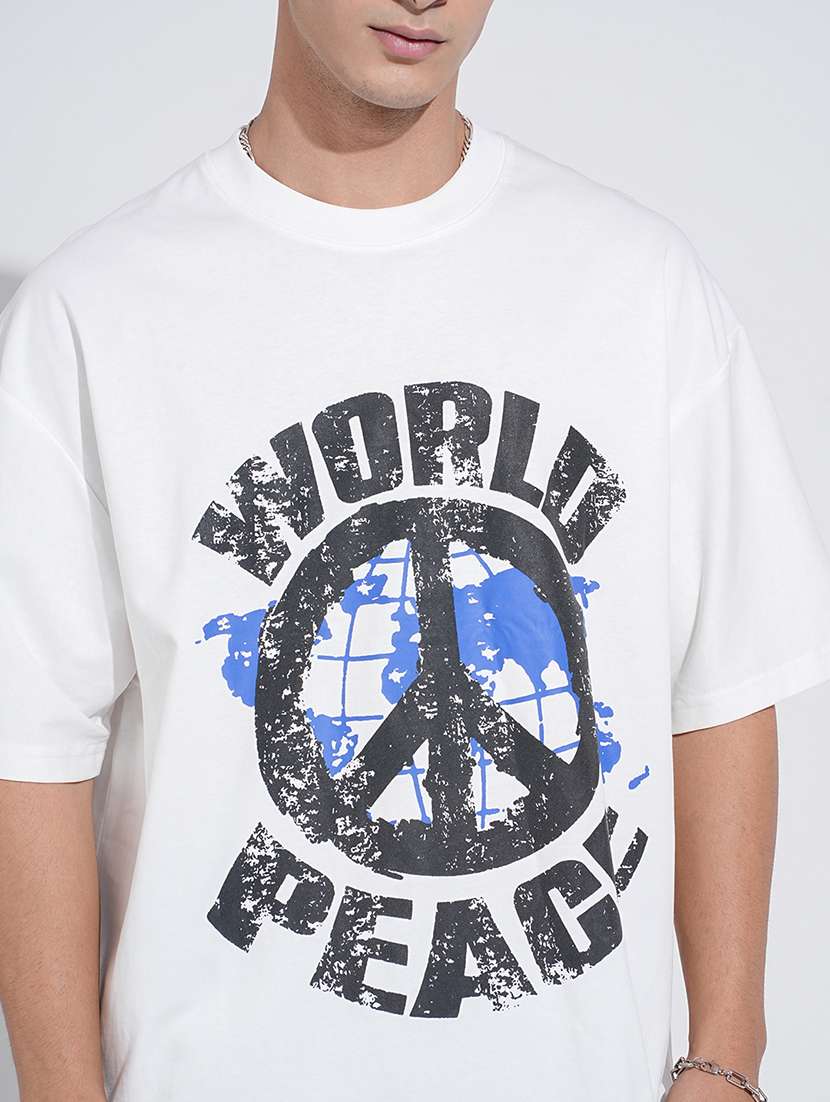 men printed short sleeve oversized t-shirt - 22038185 -  Standard Image - 4