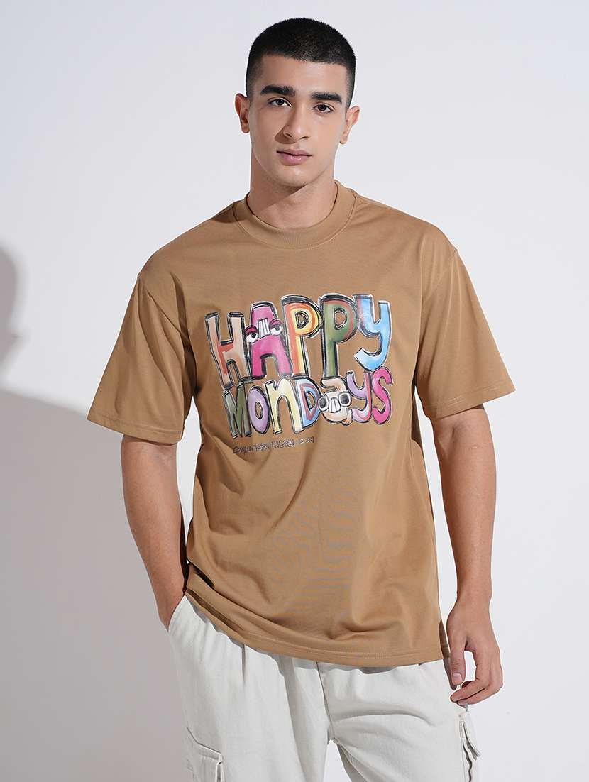 men printed short sleeve oversized t-shirt - 22038186 -  Standard Image - 1