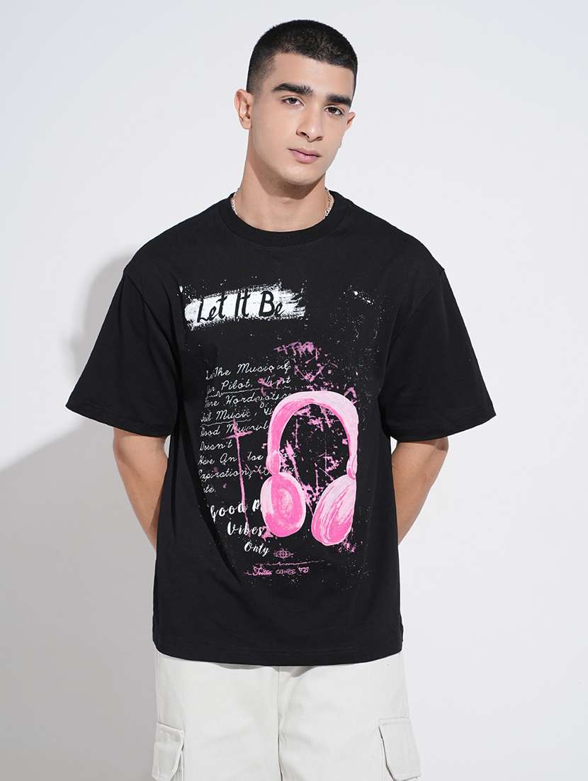 men printed short sleeve oversized t-shirt - 22038187 -  Standard Image - 1
