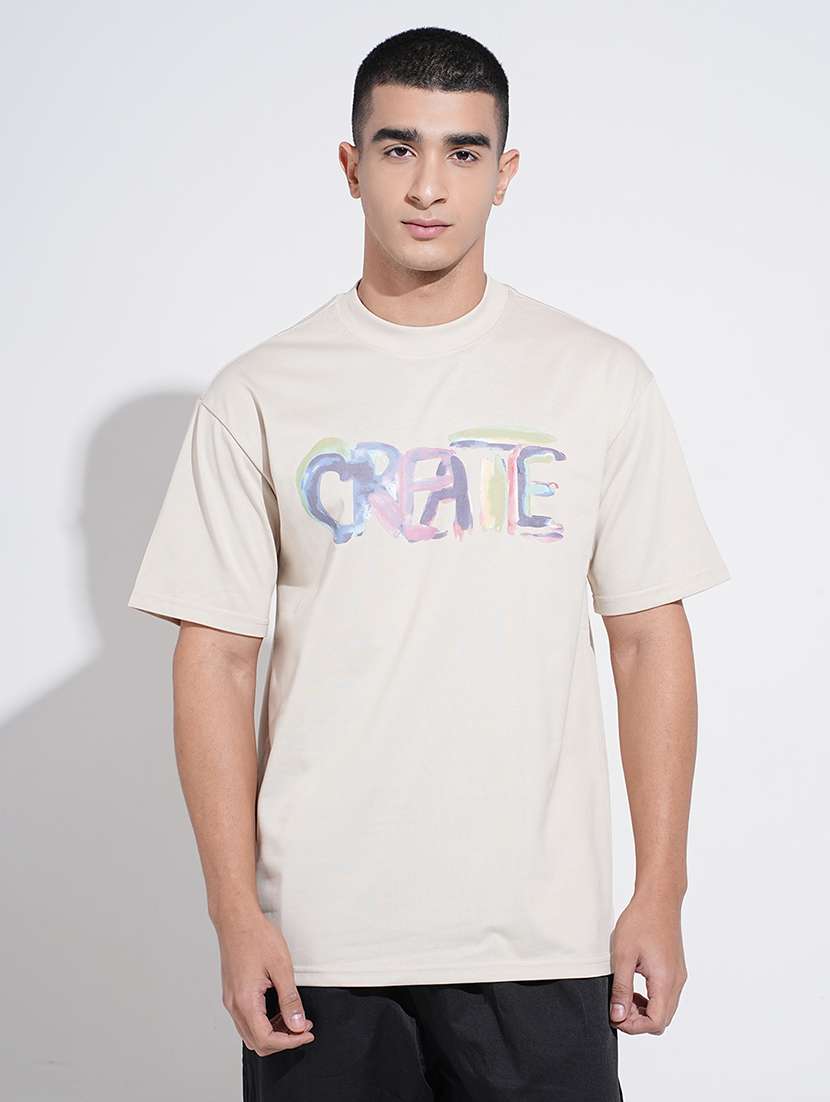 men printed short sleeve oversized t-shirt - 22038189 -  Standard Image - 1