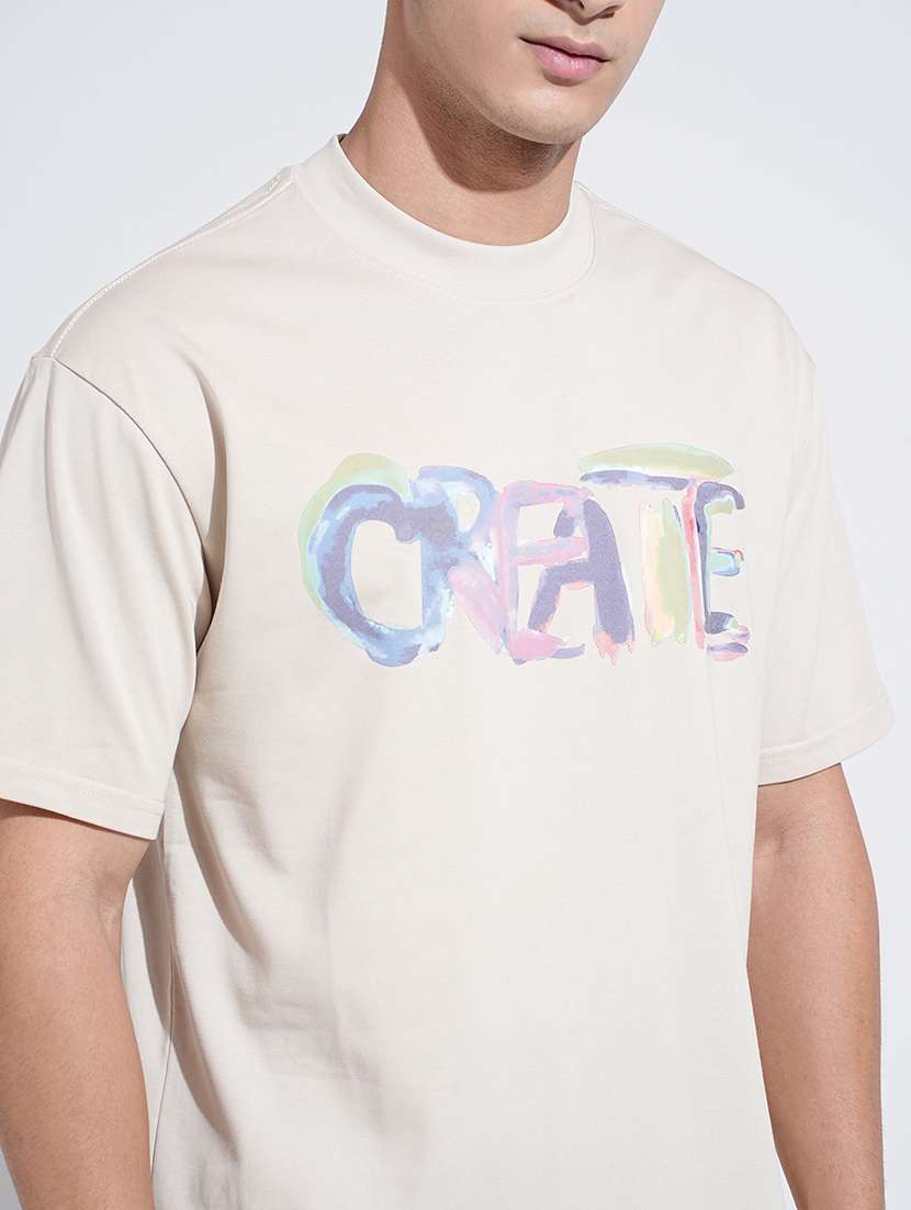 men printed short sleeve oversized t-shirt - 22038189 -  Standard Image - 4
