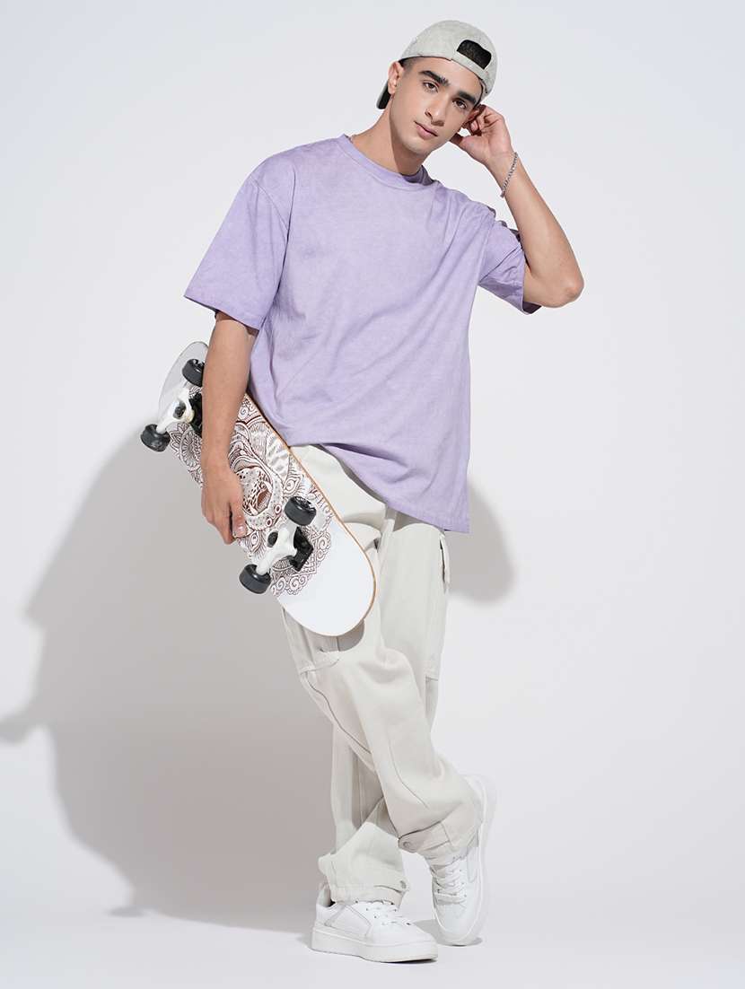 men solid short sleeve oversized t-shirt - 22038196 -  Standard Image - 4