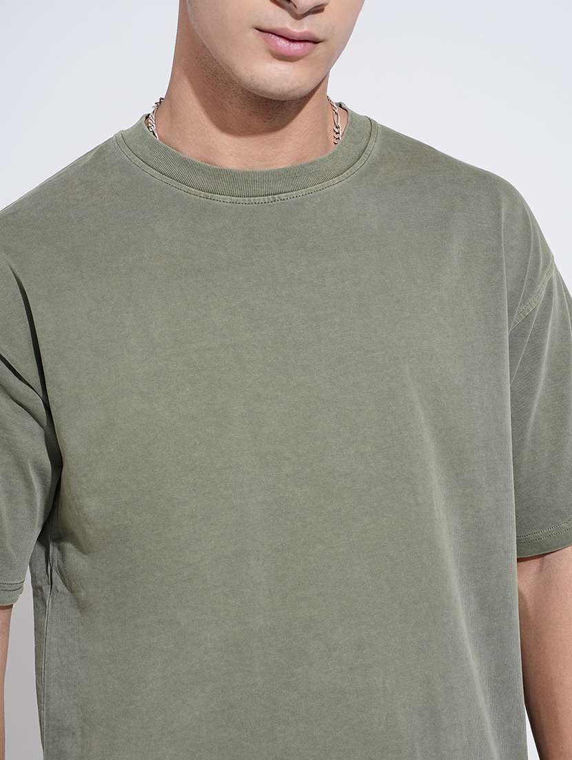 men solid short sleeve oversized t-shirt - 22038197 -  Standard Image - 4