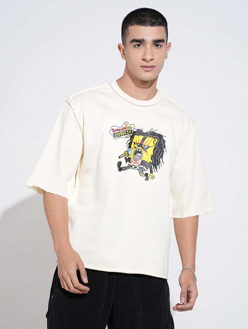 men printed short sleeve oversized t-shirt - 22038207 -  Standard Image - 1