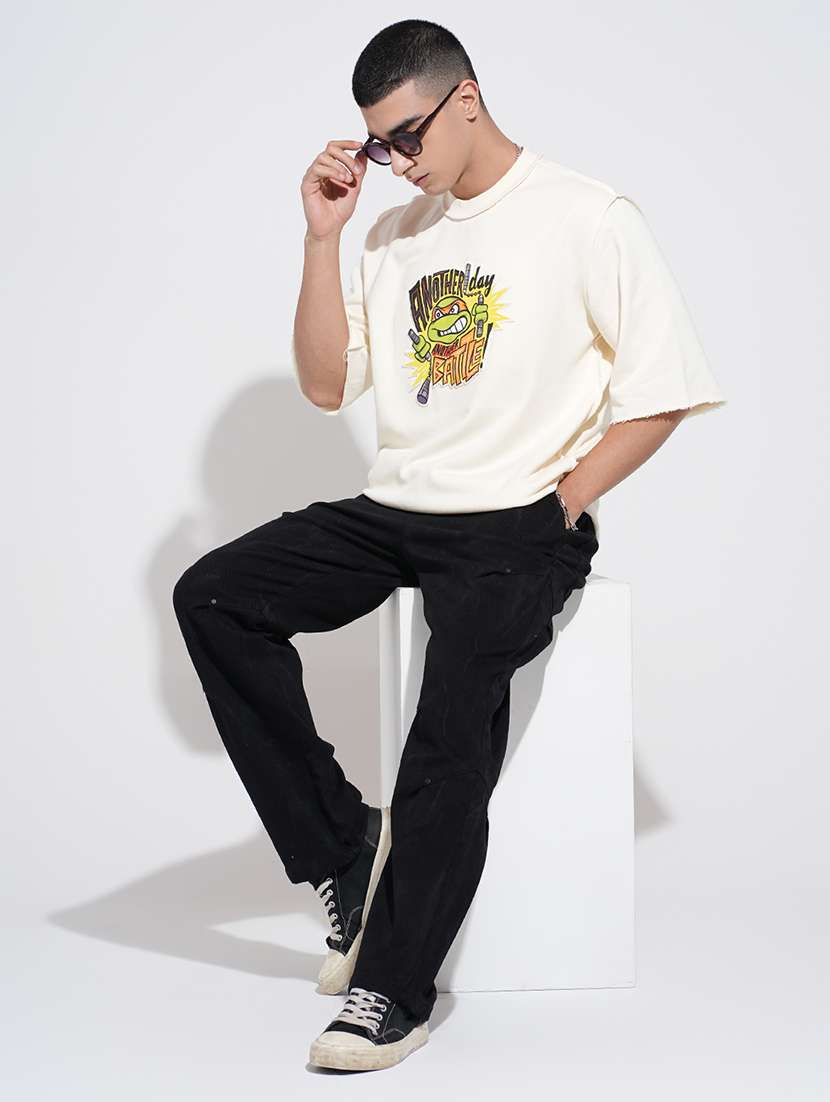 men printed short sleeve oversized t-shirt - 22038209 -  Standard Image - 4